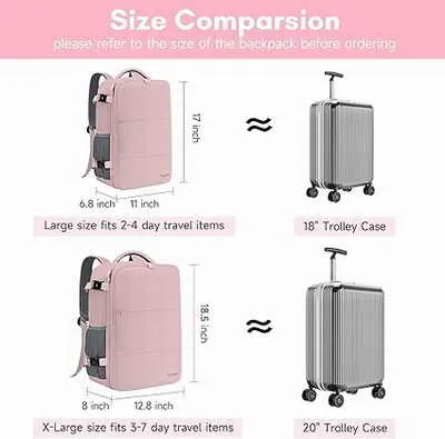 Stylish Women's Travel Backpack Flight Approved Size